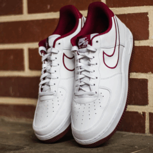 Nike Air Force 1 Low White & Team Red Leather Sneakers